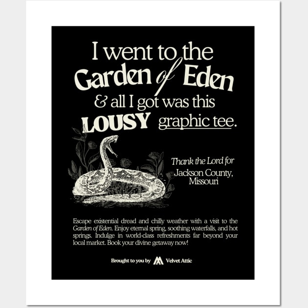 Garden of Eden - Graphic Tee Wall Art by Velvet Attic